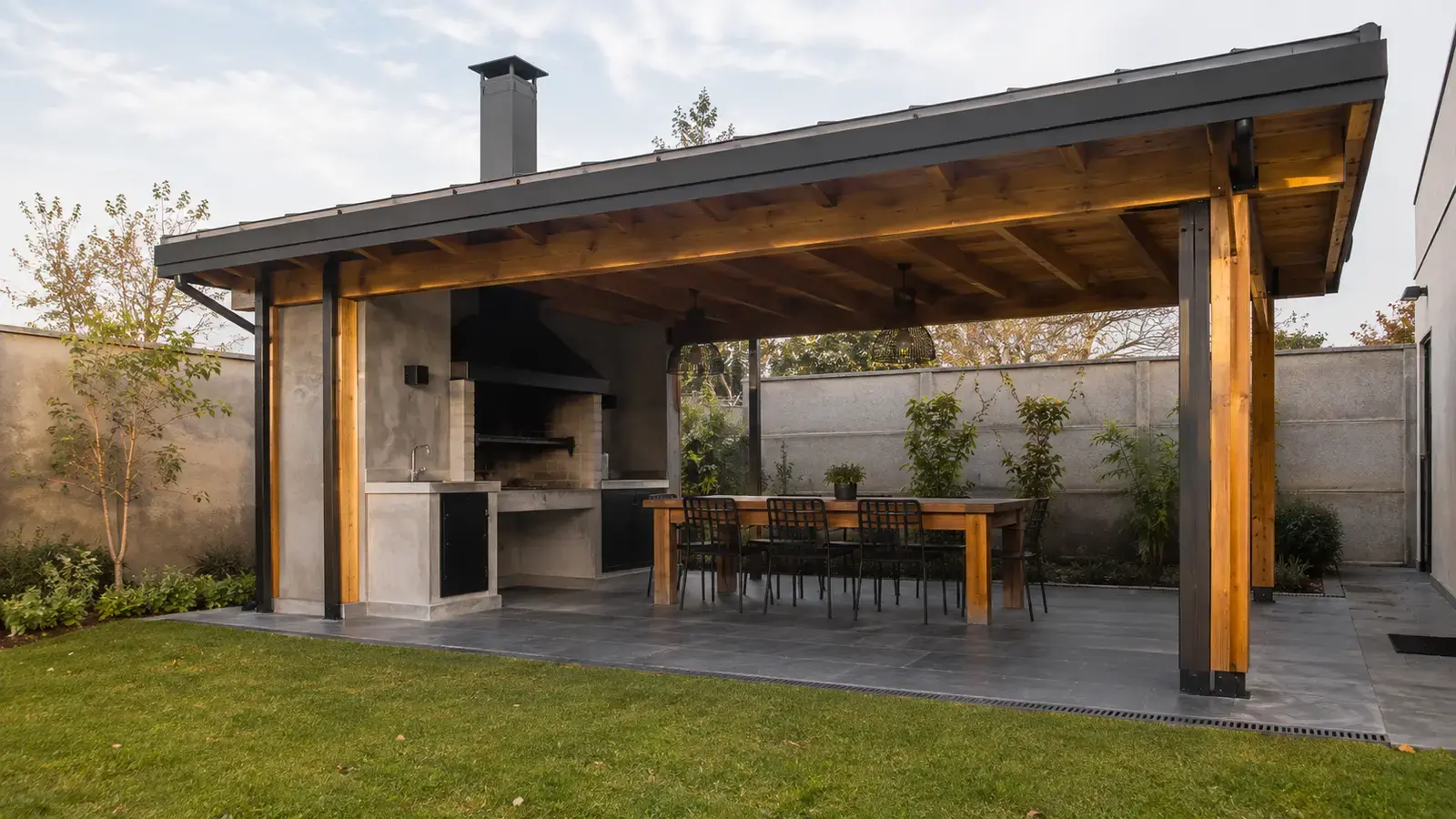 Quincho contemporáneo de 18 a 24 m²