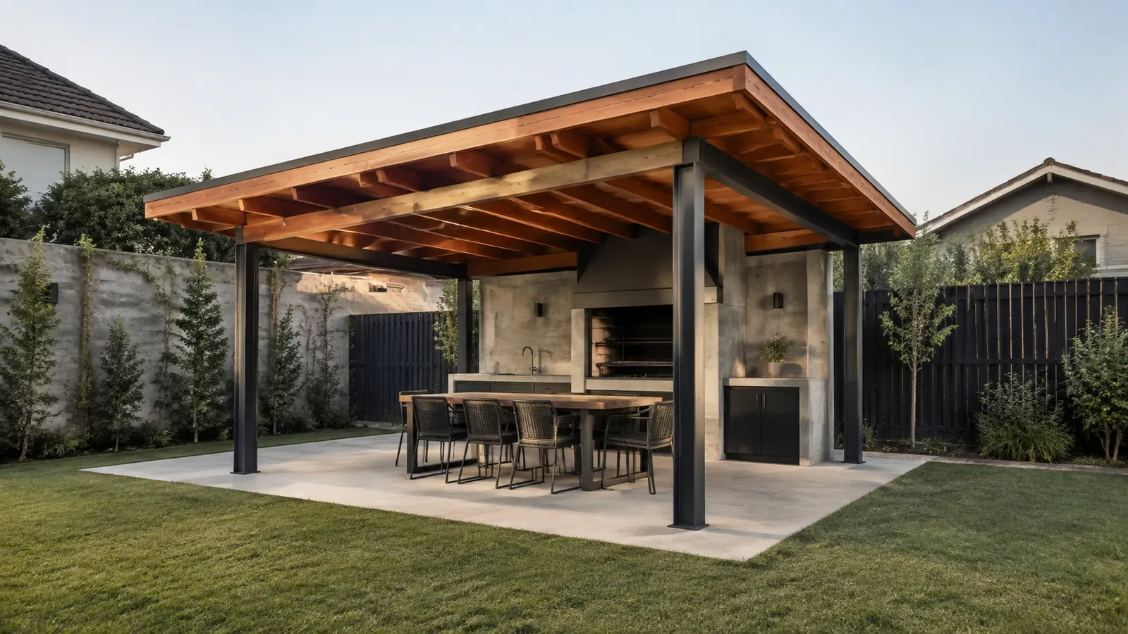 Quincho contemporáneo de 18 a 24 m²