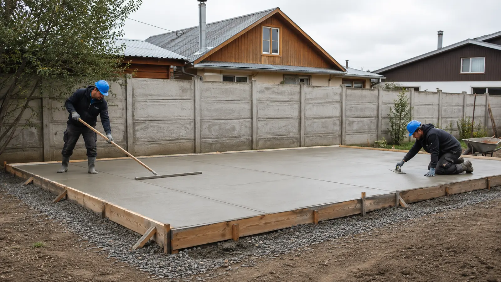 Radier exterior para terraza o bodega